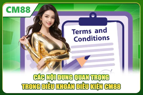 Các nội dung quan trọng trong điều khoản điều kiện CM88